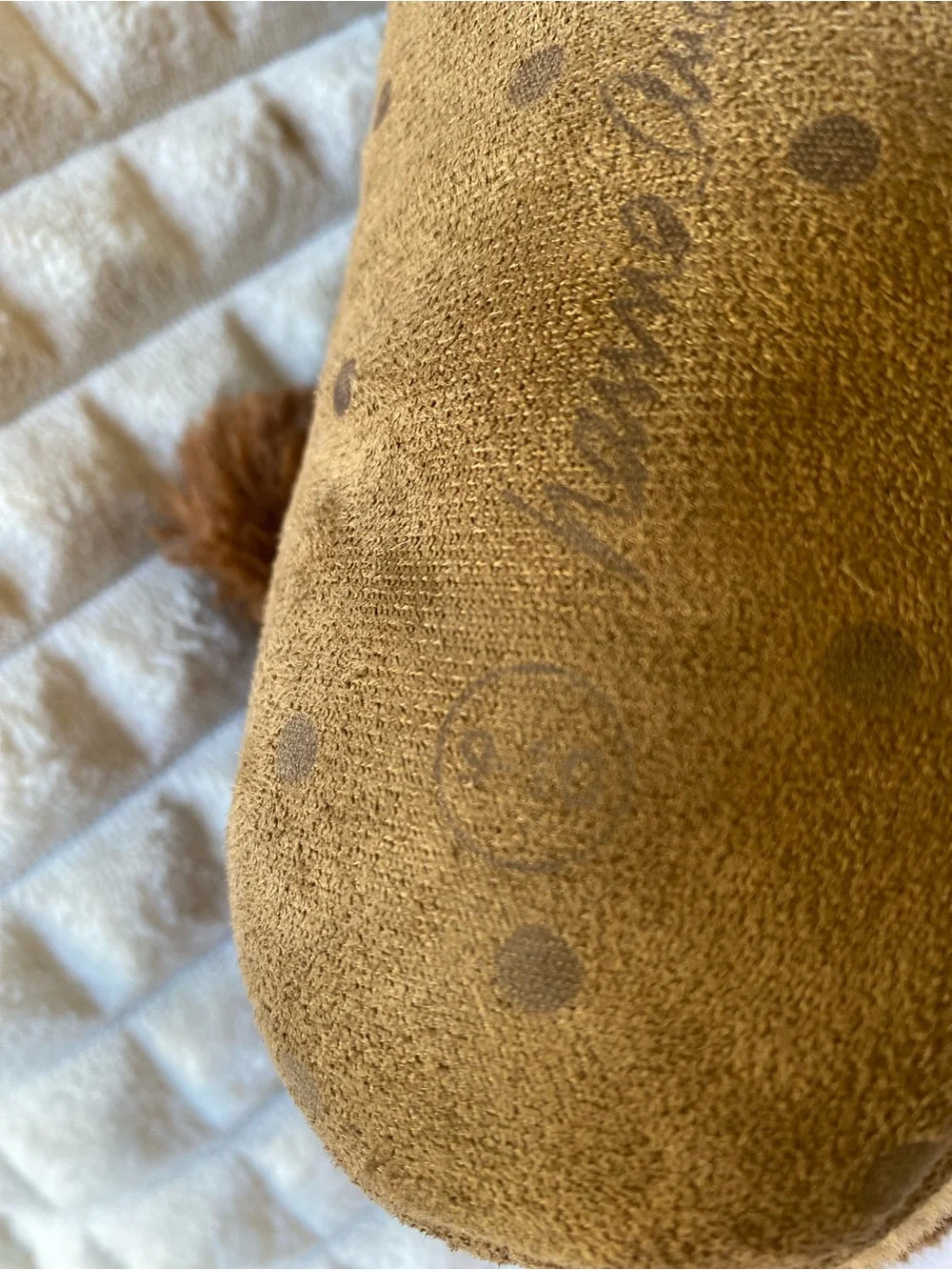 Hanna Andersson Brown Plush Puppy Bootie Slippers